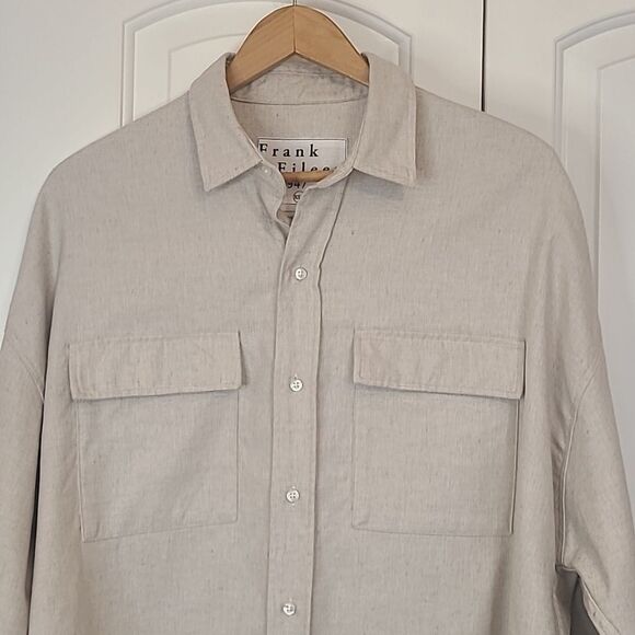 Frank & Eileen MCLOGHLIN Natural 100% Italian Brushed Cotton Canvas Size S NWOT - Picture 4 of 14